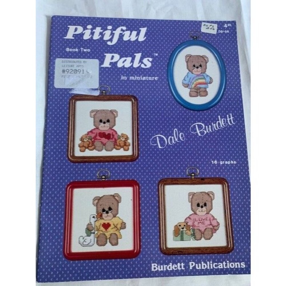 Dale Burdett Pitiful Pals Miniature Cross Stitch Book Two Pattern Designs